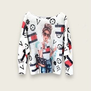 Dolman Sleeve Sweater One Size New